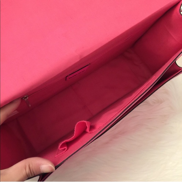 hibou Neon Pink Cambridge Satchel Crossbody Bag - Picture 5 of 8